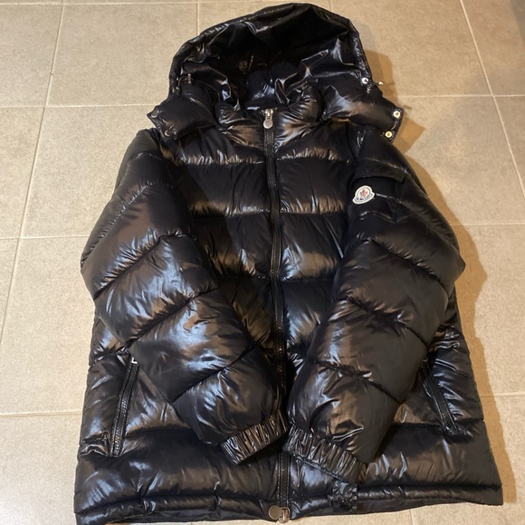 Moncler Other - Moncler Glossy Black Puffer Jacket with Hood